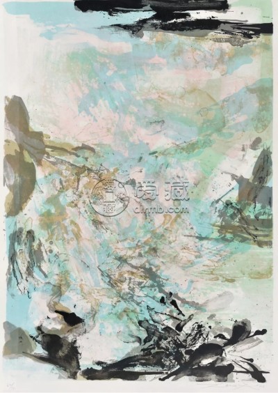 赵无极版画作品欣赏，赵无极版画高清图片